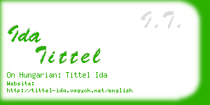 ida tittel business card